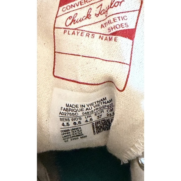 Converse Chuck Taylor All Star High Top Brown Canvas Sneakers Womens 6.5 - Picture 6 of 7